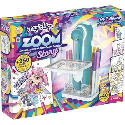 Lansay – ZOOM STORY – Proiettore da disegno dai 6 anni – Proiettore creativo con zoom regolabile e 250 disegni da proiettare – Attività disegno senza schermo – Hobby creativi bambino Lansay – ZOOM STORY – Proiettore da disegno dai 6 anni – Proiettore creativo con zoom regolabile e 250 disegni da proiettare – Attività disegno senza schermo – Hobby creativi bambino