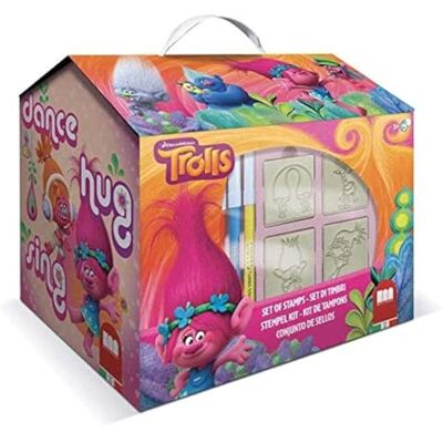 Multiprint Casetta 7 Timbri per Bambini Trolls 2, 100% Made in Italy, Set Timbrini Bimbi Personalizzati, in Legno e Gomma Naturale, Inchiostro Lavabile Atossico, Idea Regalo, Art. Multiprint Casetta 7 Timbri per Bambini Trolls 2, 100% Made in Italy, Set Timbrini Bimbi Personalizzati, in Legno e Gomma Naturale, Inchiostro Lavabile Atossico, Idea Regalo, Art.