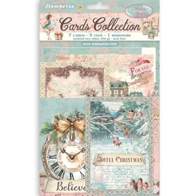 Stamperia Cards Selection, Acid-Free, Printed on 2 Sides, Choice of Sizes and Designs, Perfect for Hobbies, Crafts and Gifting (Winter Magic) (7 Cards, 5 Tags, 1 Bookmark) Stamperia Cards Selection, Acid-Free, Printed on 2 Sides, Choice of Sizes and Designs, Perfect for Hobbies, Crafts and Gifting (Winter Magic) (7 Cards, 5 Tags, 1 Bookmark)