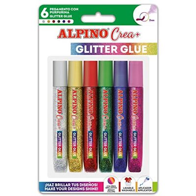 Alpino Colla Glitter glue classic Confezione da 6 pezzi Alpino Colla Glitter glue classic Confezione da 6 pezzi
