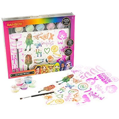 Nice Group RAINBOW HIGH Glitter Tattoo, Kit di Tatuaggi temporanei per Bambine Fashion, glitterati, multicolor, adesivi Nice Group RAINBOW HIGH Glitter Tattoo, Kit di Tatuaggi temporanei per Bambine Fashion, glitterati, multicolor, adesivi