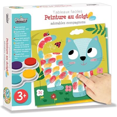 Créa Lign' Adorables compagnons Pittura a Dito, Carta, Multicolore, 1 Unité (Lot de 1) Créa Lign' Adorables compagnons Pittura a Dito, Carta, Multicolore, 1 Unité (Lot de 1)