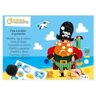 décopatch My Mandarine cofanetto creativo per bambini PASTE MODELLABILI E ADESIVI 3D a partire dai 2 anni- pirati décopatch My Mandarine cofanetto creativo per bambini PASTE MODELLABILI E ADESIVI 3D a partire dai 2 anni- pirati