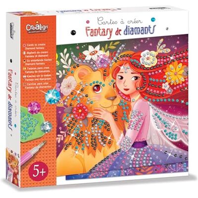Crea Lign Créa Lign Cofanetto creativo per bambini con biglietti da creare, fantasia di diamanti Crea Lign Créa Lign Cofanetto creativo per bambini con biglietti da creare, fantasia di diamanti
