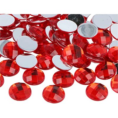 INNSPIRO Gemelli decorativi acrilici cerchio rosso 18 mm. 200 u.Ca. INNSPIRO Gemelli decorativi acrilici cerchio rosso 18 mm. 200 u.Ca.