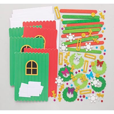Baker Ross Kit di Biglietti di Natale a forma di Porta Confezione da 6, Creazione di Biglietti, Crea i tuoi Biglietti di Natale, Ideali per Progetti Artistici e Artigianali per Bambini Baker Ross Kit di Biglietti di Natale a forma di Porta Confezione da 6, Creazione di Biglietti, Crea i tuoi Biglietti di Natale, Ideali per Progetti Artistici e Artigianali per Bambini