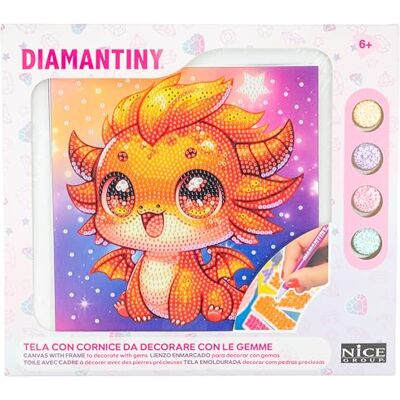 DIAMANTINY Design Art Kawaii Quadretto 9 Dragon, Draghetto Arancio DIAMANTINY Design Art Kawaii Quadretto 9 Dragon, Draghetto Arancio