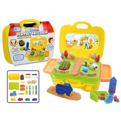 Teorema Giocattoli Teorema, Plasti Art Fattoria– Pasta Modellabile per Bambini con 4 Vasetti da 50 g, Pressa Creativa, Estrusore per Patatine, Piatto e Posate, Gioco Creativo Cucina Teorema Giocattoli Teorema, Plasti Art Fattoria– Pasta Modellabile per Bambini con 4 Vasetti da 50 g, Pressa Creativa, Estrusore per Patatine, Piatto e Posate, Gioco Creativo Cucina