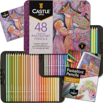 Set di 48 Matite Colori Pastello per Adulti 48 colori in tonalità delicate e sontuose per artisti professionisti e adulti protette in un cofanetto di metallo Set di 48 Matite Colori Pastello per Adulti 48 colori in tonalità delicate e sontuose per artisti professionisti e adulti protette in un cofanetto di metallo