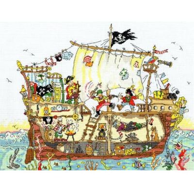 Bothy Threads Kit per punto croce, motivo: nave pirata Bothy Threads Kit per punto croce, motivo: nave pirata