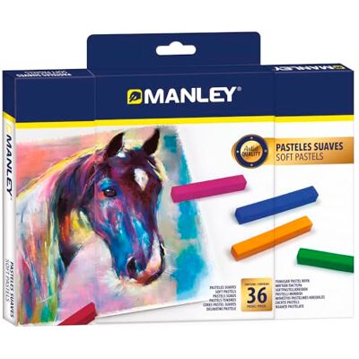 Manley Soft Pastels 36 pezzi Pastelli morbidi dai colori vivaci Ideali per artisti e principianti Pastelli di qualità artistica facili da mescolare e ombreggiare Manley Soft Pastels 36 pezzi Pastelli morbidi dai colori vivaci Ideali per artisti e principianti Pastelli di qualità artistica facili da mescolare e ombreggiare