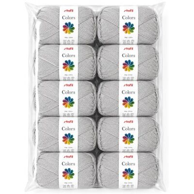 Stafil Colors Set da 10 Gomitoli Colore perla – 10 Gomitoli da 50 g (500 g Totali) – Lana Acrilica per Uncinetto, Maglia, Amigurumi, Crochet e Lavori Creativi Stafil Colors Set da 10 Gomitoli Colore perla – 10 Gomitoli da 50 g (500 g Totali) – Lana Acrilica per Uncinetto, Maglia, Amigurumi, Crochet e Lavori Creativi