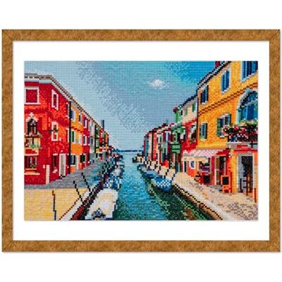Trimits Kit per punto croce stampato, ricamo stampato, per adulti, principianti, bambini, regali di Natale, arte da parete (cornice non inclusa), tela Aida a 11 punti, estate italiana Trimits Kit per punto croce stampato, ricamo stampato, per adulti, principianti, bambini, regali di Natale, arte da parete (cornice non inclusa), tela Aida a 11 punti, estate italiana