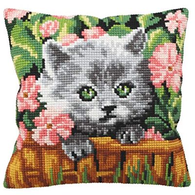 Collezione d'Art 40 x 40 cm Minou Punto Croce Cuscino Kit Collezione d'Art 40 x 40 cm Minou Punto Croce Cuscino Kit