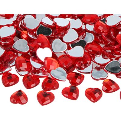 INNSPIRO Gemelli decorativi acrilici cuore rosso 14 x 14 mm. 500 u.Ca. INNSPIRO Gemelli decorativi acrilici cuore rosso 14 x 14 mm. 500 u.Ca.