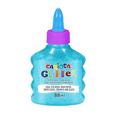 CARIOCA Colla bottiglietta glitter glue neon lavabile 88 ml azzurro 3+ CARIOCA Colla bottiglietta glitter glue neon lavabile 88 ml azzurro 3+