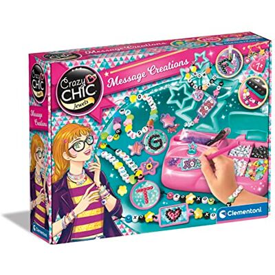 Clementoni Crazy Chic Message Creations, Giochi Creativi Bambini 7+ Anni, Kit Creativo per Realizzare Braccialetti e Collane Personalizzati con Lettere, Perline e Gemme, Made in Italy, Clementoni Crazy Chic Message Creations, Giochi Creativi Bambini 7+ Anni, Kit Creativo per Realizzare Braccialetti e Collane Personalizzati con Lettere, Perline e Gemme, Made in Italy,