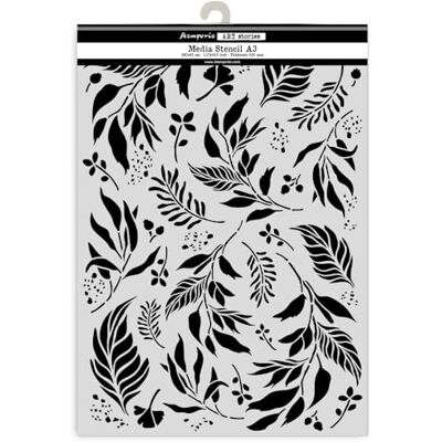 Stamperia Big Stencil A3 for Scrapbooks, Albums, Cards, Bullet Journalling, and More, Flexible Material, Easy to Clean, Perfect for Hobbies, Crafts and Gifting (Art Stories, Leaves) Stamperia Big Stencil A3 for Scrapbooks, Albums, Cards, Bullet Journalling, and More, Flexible Material, Easy to Clean, Perfect for Hobbies, Crafts and Gifting (Art Stories, Leaves)