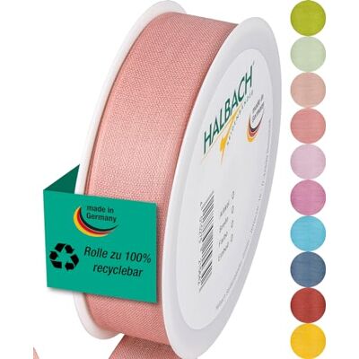 Halbach Seidenbänder Nastro per regali, larghezza 25 mm, lunghezza 25 m, prodotto in Germania, nastri regalo in diversi colori e larghezze, perfetto per confezionare e decorare, colore: rosa Halbach Seidenbänder Nastro per regali, larghezza 25 mm, lunghezza 25 m, prodotto in Germania, nastri regalo in diversi colori e larghezze, perfetto per confezionare e decorare, colore: rosa