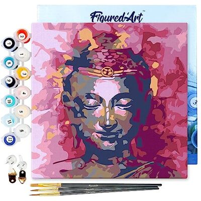 ART Mini Dipingere con i Numeri 20x20cm con Telaio Paint by Numbers Prezioso Buddha, Passatempo per Adulti, Kit Completo, Hobby Creativi Quadri fai da te Tela Già Incorniciata ART Mini Dipingere con i Numeri 20x20cm con Telaio Paint by Numbers Prezioso Buddha, Passatempo per Adulti, Kit Completo, Hobby Creativi Quadri fai da te Tela Già Incorniciata
