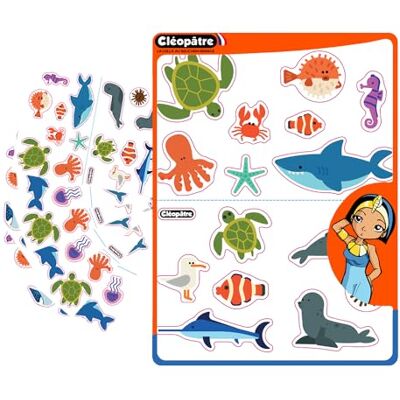 Cléopâtre Gommette animali del mare, confezione da 32 fogli (480 sticker) Cléopâtre Gommette animali del mare, confezione da 32 fogli (480 sticker)