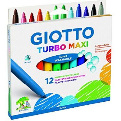 Giotto 0764 00 Turbo Maxi Pennarello, Multicolore Giotto 0764 00 Turbo Maxi Pennarello, Multicolore