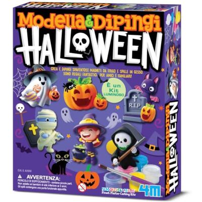 4M Modella & Dipingi Halloween – Kit Creativo Fluorescente per Realizzare e Dipingere 8 Magneti e Spille in Gesso, Lavoretto Creativo per Bambini, Decorazioni Halloween, Dai 5 Anni 4M Modella & Dipingi Halloween – Kit Creativo Fluorescente per Realizzare e Dipingere 8 Magneti e Spille in Gesso, Lavoretto Creativo per Bambini, Decorazioni Halloween, Dai 5 Anni