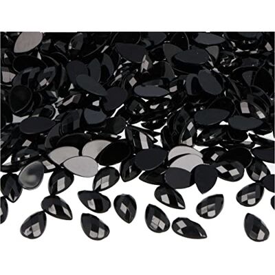INNSPIRO Gemelli decorativi acrilici goccia nero opaco 8 x 13 mm. 2000 u.Ca. INNSPIRO Gemelli decorativi acrilici goccia nero opaco 8 x 13 mm. 2000 u.Ca.