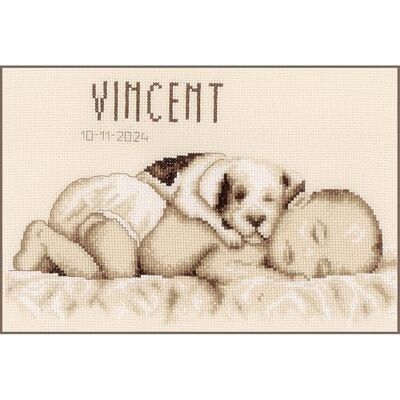 Vervaco Kit Punto Croce Contato BAMBINO E CANE Annuncio Nascita Punto Croce ca. 26 x 20 cm Regalo Personalizzato Set Fai Da Te Attività Creative Adulti Benvenuto Bambino Cross Stitch Vervaco Kit Punto Croce Contato BAMBINO E CANE Annuncio Nascita Punto Croce ca. 26 x 20 cm Regalo Personalizzato Set Fai Da Te Attività Creative Adulti Benvenuto Bambino Cross Stitch