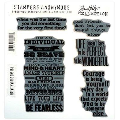 Set di timbri incollati Tim Holtz CMS-165 - Strumenti di timbro in gomma Set di timbri incollati Tim Holtz CMS-165 - Strumenti di timbro in gomma