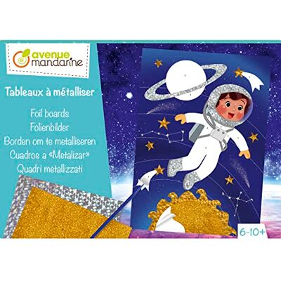 My Mandarine Scatola creativa per bambini 4 fogli di decorazioni a partire dai 6 anni quadretti da rendere metallizzati My Mandarine Scatola creativa per bambini 4 fogli di decorazioni a partire dai 6 anni quadretti da rendere metallizzati