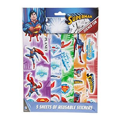 Joy Toy , , 5 Fogli di Adesivi riutilizzabili, Tema Superman Joy Toy , , 5 Fogli di Adesivi riutilizzabili, Tema Superman