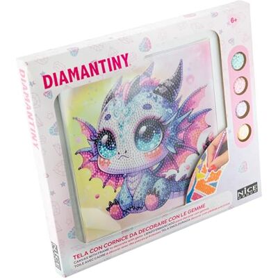 DIAMANTINY Design Art Kawaii Quadretto 8 Dragon, Draghetto Bianco DIAMANTINY Design Art Kawaii Quadretto 8 Dragon, Draghetto Bianco
