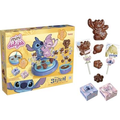 Lansay MINI DELICES Laboratorio di Cioccolato Stitch & Angel Kit Cioccolateria per Bambini dai 6 Anni Include Stampi, Scatoline e Accessori Disney Idea Regalo Creativa Senza Pile e Calore Lansay MINI DELICES Laboratorio di Cioccolato Stitch & Angel Kit Cioccolateria per Bambini dai 6 Anni Include Stampi, Scatoline e Accessori Disney Idea Regalo Creativa Senza Pile e Calore