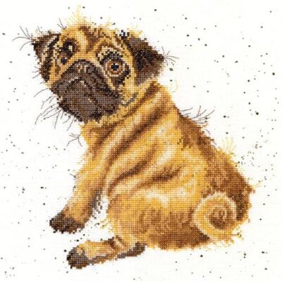 Bothy Threads Pug Kit Punto Croce da Hannah Dale di Wrendale Design Bothy Threads Pug Kit Punto Croce da Hannah Dale di Wrendale Design