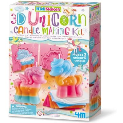 4M 00-04817 Crea Candele 3D Unicorno – Kit Creativo per Bambini e Ragazzi, Set per Creare 2 Candele Magiche, Colori Vibranti, Età 8+ Anni 4M 00-04817 Crea Candele 3D Unicorno – Kit Creativo per Bambini e Ragazzi, Set per Creare 2 Candele Magiche, Colori Vibranti, Età 8+ Anni