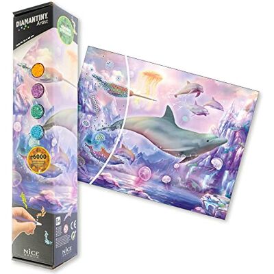 DIAMANTINY Artist Medium 30x40 Attività Crystal Art, Diamond Painting Kit, Delfini Sognanti DIAMANTINY Artist Medium 30x40 Attività Crystal Art, Diamond Painting Kit, Delfini Sognanti
