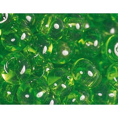 TOHO Perline giapponesi magatama trasparente verde 3 mm. 100 g. TOHO Perline giapponesi magatama trasparente verde 3 mm. 100 g.