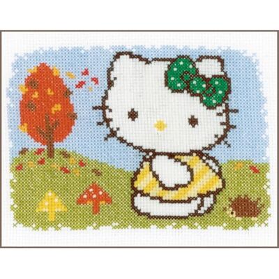 Vervaco Punto Croce Contato Ciao Kitty Autunno Decorativi Set Fai da Te Creativo Adulti Ricamo Casa Decor Arte da Parete Kit per Hobby Cross Stitch, Cotone, Multicolor, ca. 18 x 13 cm Vervaco Punto Croce Contato Ciao Kitty Autunno Decorativi Set Fai da Te Creativo Adulti Ricamo Casa Decor Arte da Parete Kit per Hobby Cross Stitch, Cotone, Multicolor, ca. 18 x 13 cm