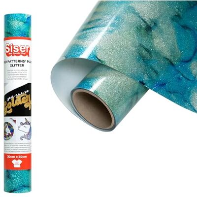 SISER EasyPattern PLUS Glitter Vinile Termotrasferibile Water Ink 50 x 30 cm, Termovinile Glitterato Scintillante con Motivi Prestampati, Compatibile con Plotter Da Taglio SISER EasyPattern PLUS Glitter Vinile Termotrasferibile Water Ink 50 x 30 cm, Termovinile Glitterato Scintillante con Motivi Prestampati, Compatibile con Plotter Da Taglio