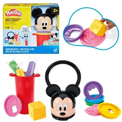 Play-Doh Disney Junior Empil' Formes, Coffret de pâte à Modeler, Jouets préscolaires, Loisirs créatifs, Cadeaux pour Enfants, dès 2 Ans, Vert, Violet, Jaune, Rose Play-Doh Disney Junior Empil' Formes, Coffret de pâte à Modeler, Jouets préscolaires, Loisirs créatifs, Cadeaux pour Enfants, dès 2 Ans, Vert, Violet, Jaune, Rose