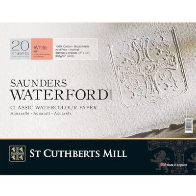 Carta acquerello Saunders Waterford 300gsm - Qualità archivistica Carta acquerello Saunders Waterford 300gsm - Qualità archivistica