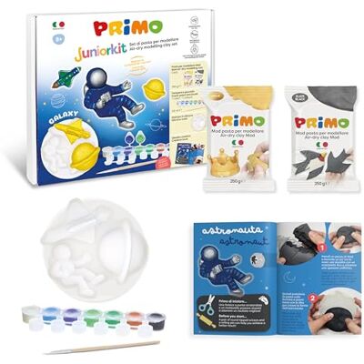 PRIMO Junior Kit Pasta Modellabile Autoindurente Testata, Set 2 Panetti Simil Argilla da Modellare, Tempere 7 Colori per Bambini PRIMO Junior Kit Pasta Modellabile Autoindurente Testata, Set 2 Panetti Simil Argilla da Modellare, Tempere 7 Colori per Bambini