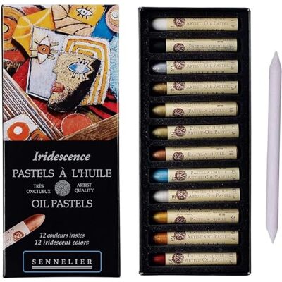 Sennelier Pastels Oil Iridescent 12 Colors Senurie Set di Colori Pastello 12 Olio Artistic Quality (Francia Import) Sennelier Pastels Oil Iridescent 12 Colors Senurie Set di Colori Pastello 12 Olio Artistic Quality (Francia Import)