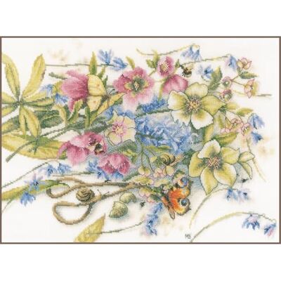 Lanarte Punto Croce Contato Incontro Attorno ALL'ELLEBORO Decorativi Set Fai da Te Creativo Adulti Ricamo Casa Decor Arte da Parete Kit per Hobby Cross Stitch, Cotone, Multicolor, ca. 43 x 31 cm Lanarte Punto Croce Contato Incontro Attorno ALL'ELLEBORO Decorativi Set Fai da Te Creativo Adulti Ricamo Casa Decor Arte da Parete Kit per Hobby Cross Stitch, Cotone, Multicolor, ca. 43 x 31 cm