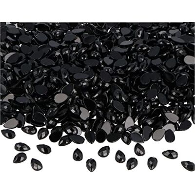 INNSPIRO Gemelli decorativi acrilici goccia nero opaco 5x8 mm. 5000 u.Ca. INNSPIRO Gemelli decorativi acrilici goccia nero opaco 5x8 mm. 5000 u.Ca.