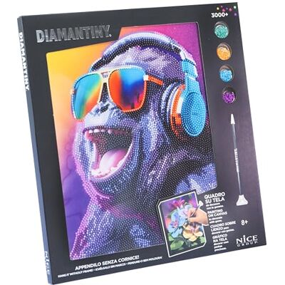 DIAMANTINY Level Up QUADRO Creative Art, Diamond Painting Kit, crea il mosaico Dj Gorilla DIAMANTINY Level Up QUADRO Creative Art, Diamond Painting Kit, crea il mosaico Dj Gorilla