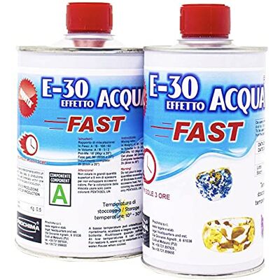 PROCHIMA RESINA EPOSSIDICA TRASPARENTE, E-30 FAST A+B, Certificata Atossica, 800 GR PROCHIMA RESINA EPOSSIDICA TRASPARENTE, E-30 FAST A+B, Certificata Atossica, 800 GR