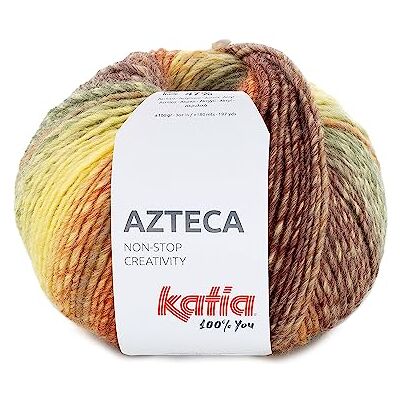 Katıa Lana Azteca gomitoli da 100 grammi e 180 metri. (Verde Giallo Tejano 7890) Katıa Lana Azteca gomitoli da 100 grammi e 180 metri. (Verde Giallo Tejano 7890)
