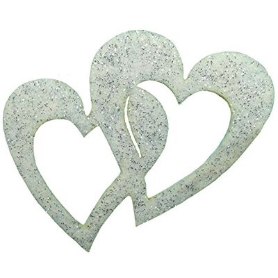 Petra's Bastel News 50 Cuori Doppi con Scollatura 40 mm Feltro Glitter 1 mm su Un Lato Glitter: Crema, Fliz, 18 x 12 x 3 cm Petra's Bastel News 50 Cuori Doppi con Scollatura 40 mm Feltro Glitter 1 mm su Un Lato Glitter: Crema, Fliz, 18 x 12 x 3 cm